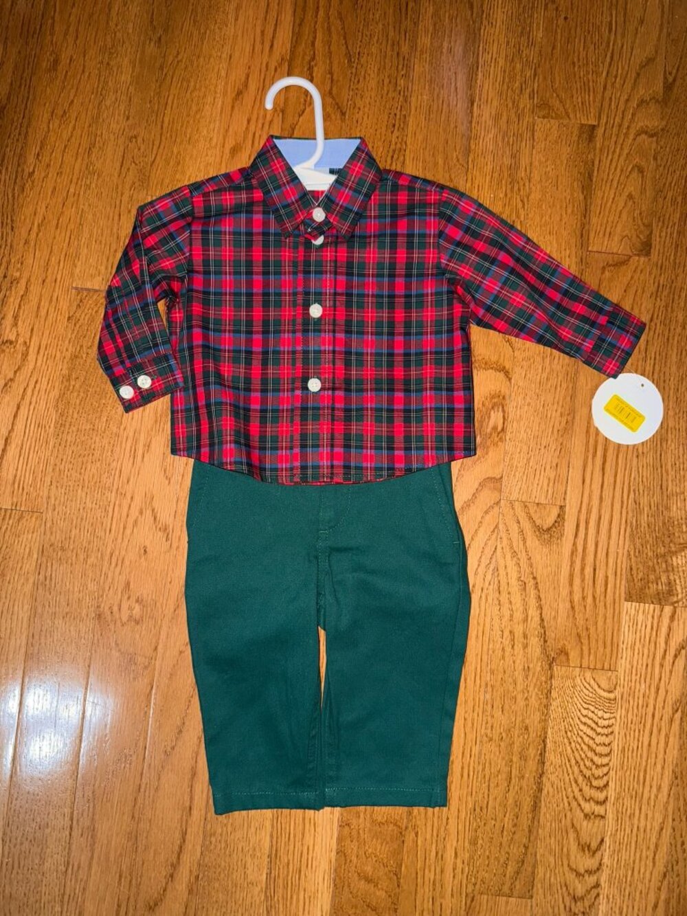 NWT Edgehill Collection Baby Boys Christmas Tartan Plaid Pants Set